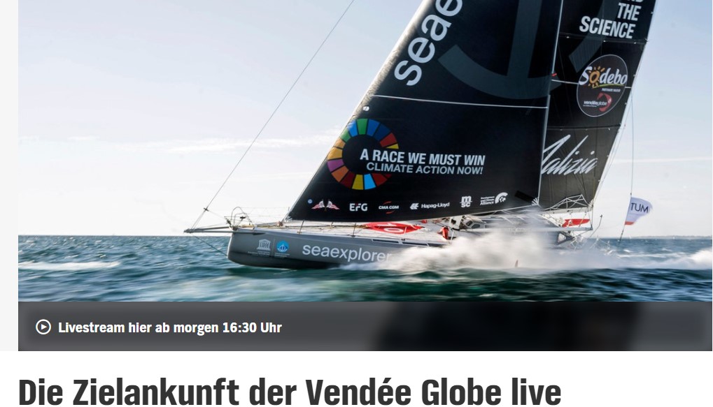 Vendee Globe Finish live im NDR